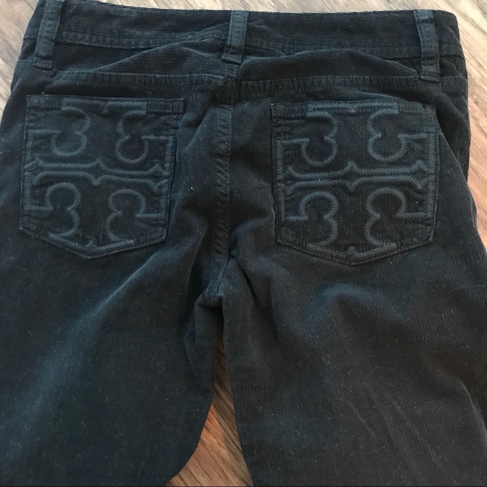 Tory Burch “Classic Tory Boot” Black Corduroy Pants – Size 25